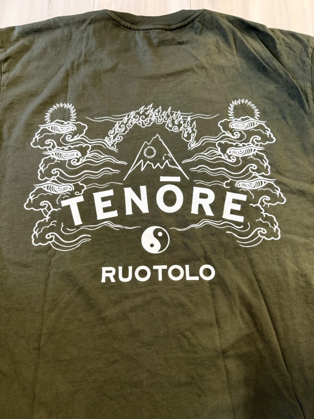 Tenore Ruotolo Olive Green men’s Graphic Tee NWOT - Picture 2 of 5